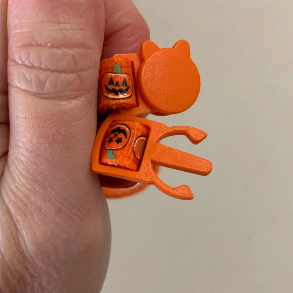Cat Jack O Lantern Pumpkin Collar Bell Breakaway Latch Orange Black Green